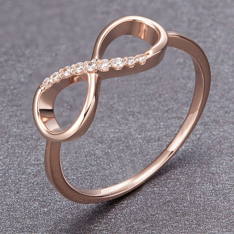 2.5mm Infinity Sterling Silver Womens Rings (2 Colors) - Promise Rings