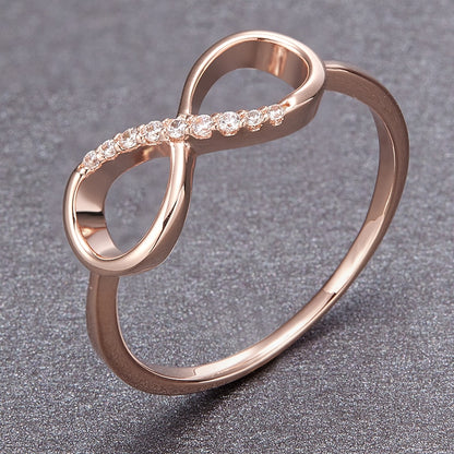 2.5mm Infinity Sterling Silver Womens Rings (2 Colors) - Promise Rings