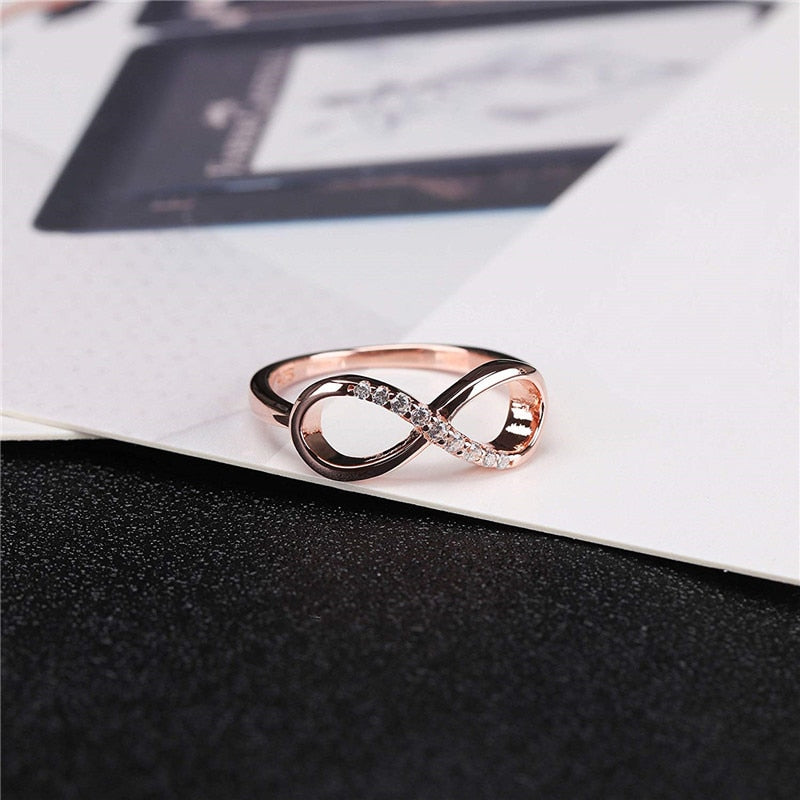 2.5mm Infinity Sterling Silver Womens Rings (2 Colors) - Promise Rings
