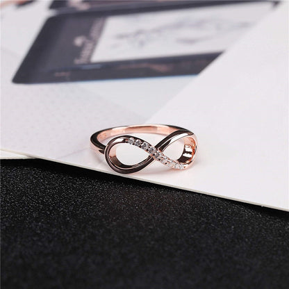 2.5mm Infinity Sterling Silver Womens Rings (2 Colors) - Promise Rings