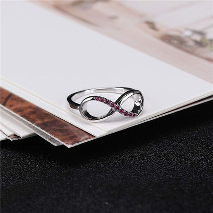 2.5mm Infinity Sterling Silver Womens Rings (2 Colors) - Promise Rings