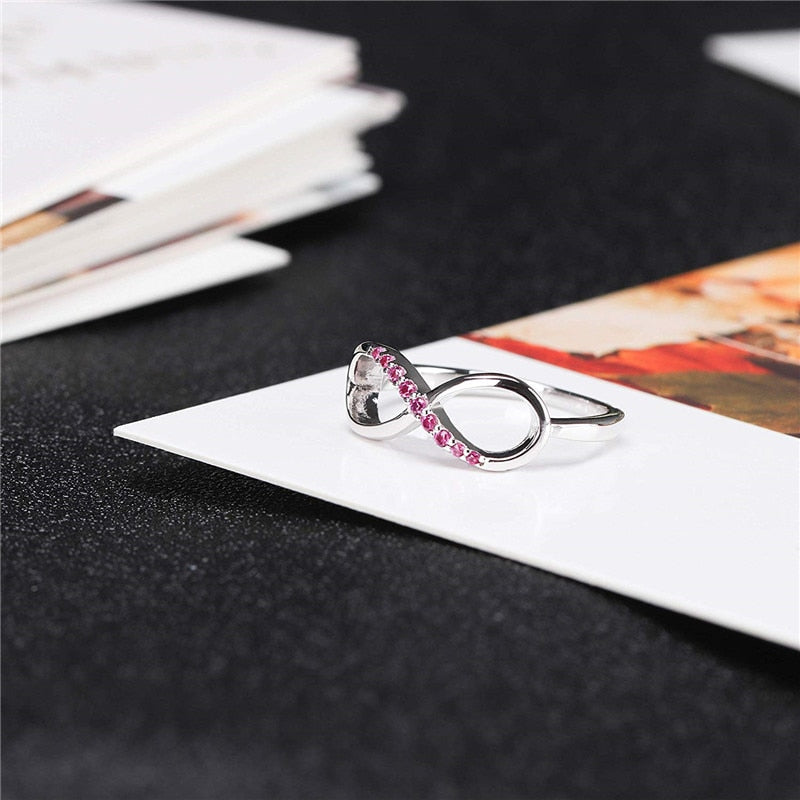 2.5mm Infinity Sterling Silver Womens Rings (2 Colors) - Promise Rings