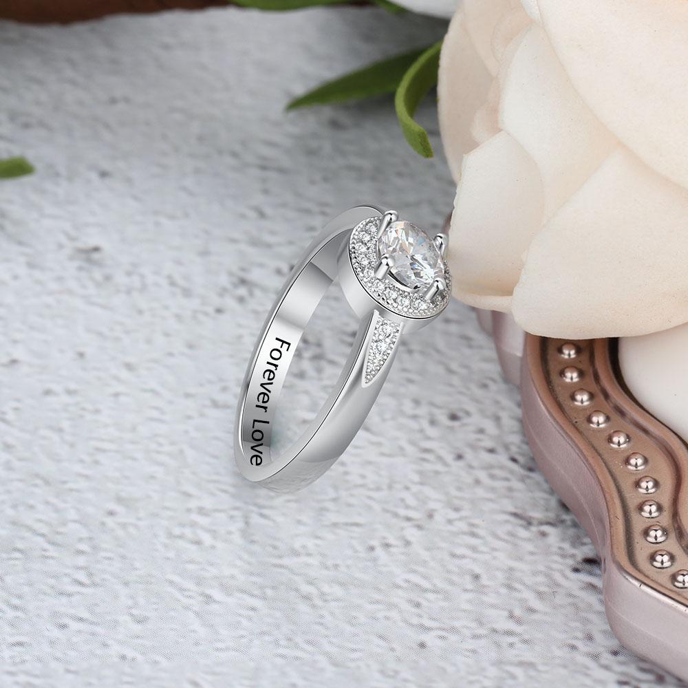 2.5mm Luxury Personalized 925 Sterling Silver Womens Rings