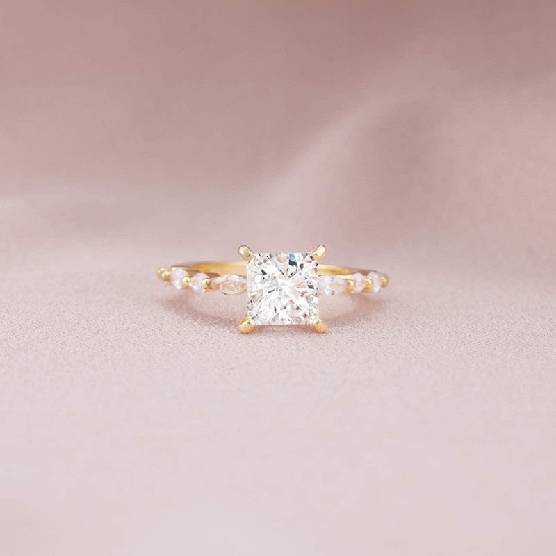 2CT Princess Cut 925 Sterling Silver Women's Ring - Promise Rings