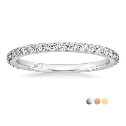 2mm Eternity 925 Sterling Silver Women's Ring - Promise Rings