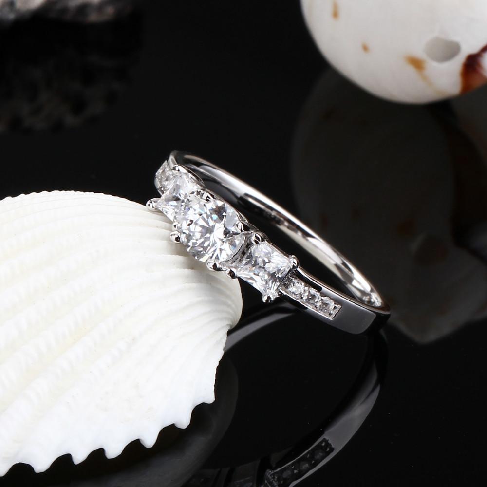 2mm Eternity Cubic Zirconia 925 Sterling Silver Womens Ring - Promise Rings