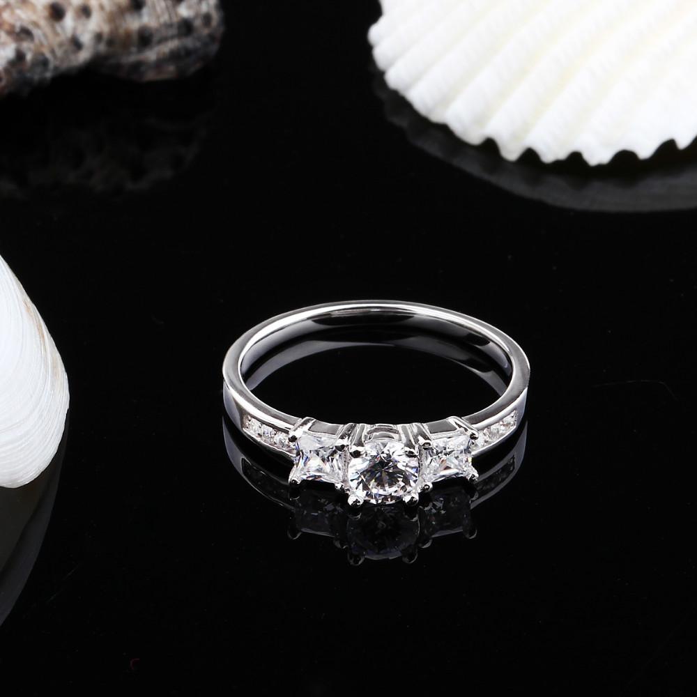 2mm Eternity Cubic Zirconia 925 Sterling Silver Womens Ring - Promise Rings