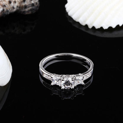 2mm Eternity Cubic Zirconia 925 Sterling Silver Womens Ring - Promise Rings