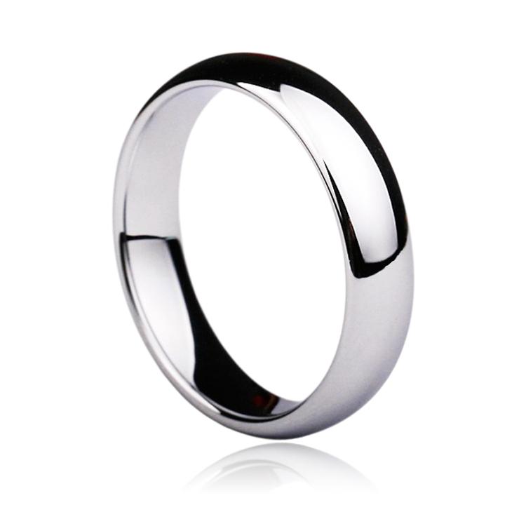 2mm to 6mm Silver Polished Tungsten Band Unisex Rings