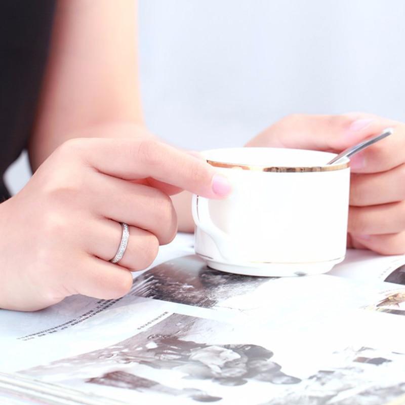 3mm Cubic Zirconia Titanium Womens Eternity Ring - Promise Rings