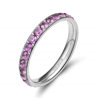 3mm Cubic Zirconia Womens Ring (5 Colors)