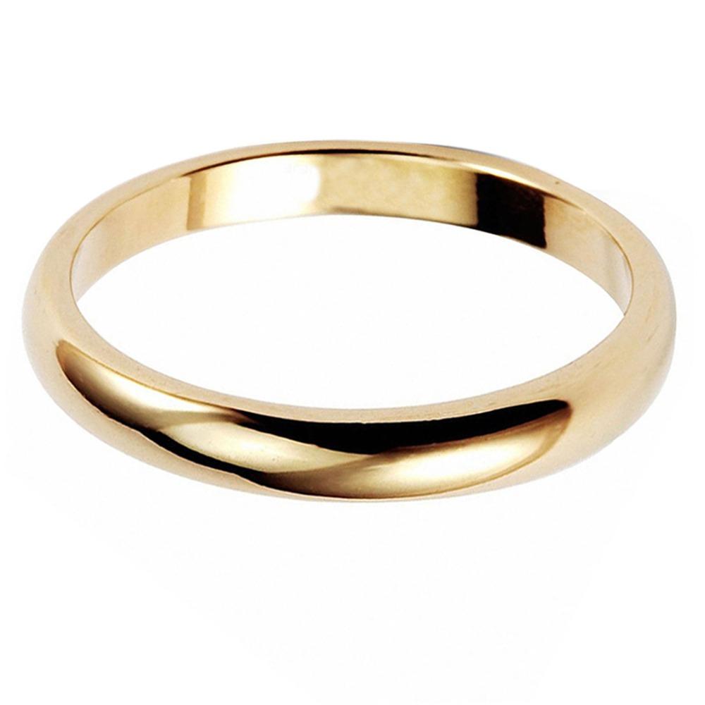 3mm Vintage Gold Color Tungsten Unisex Ring
