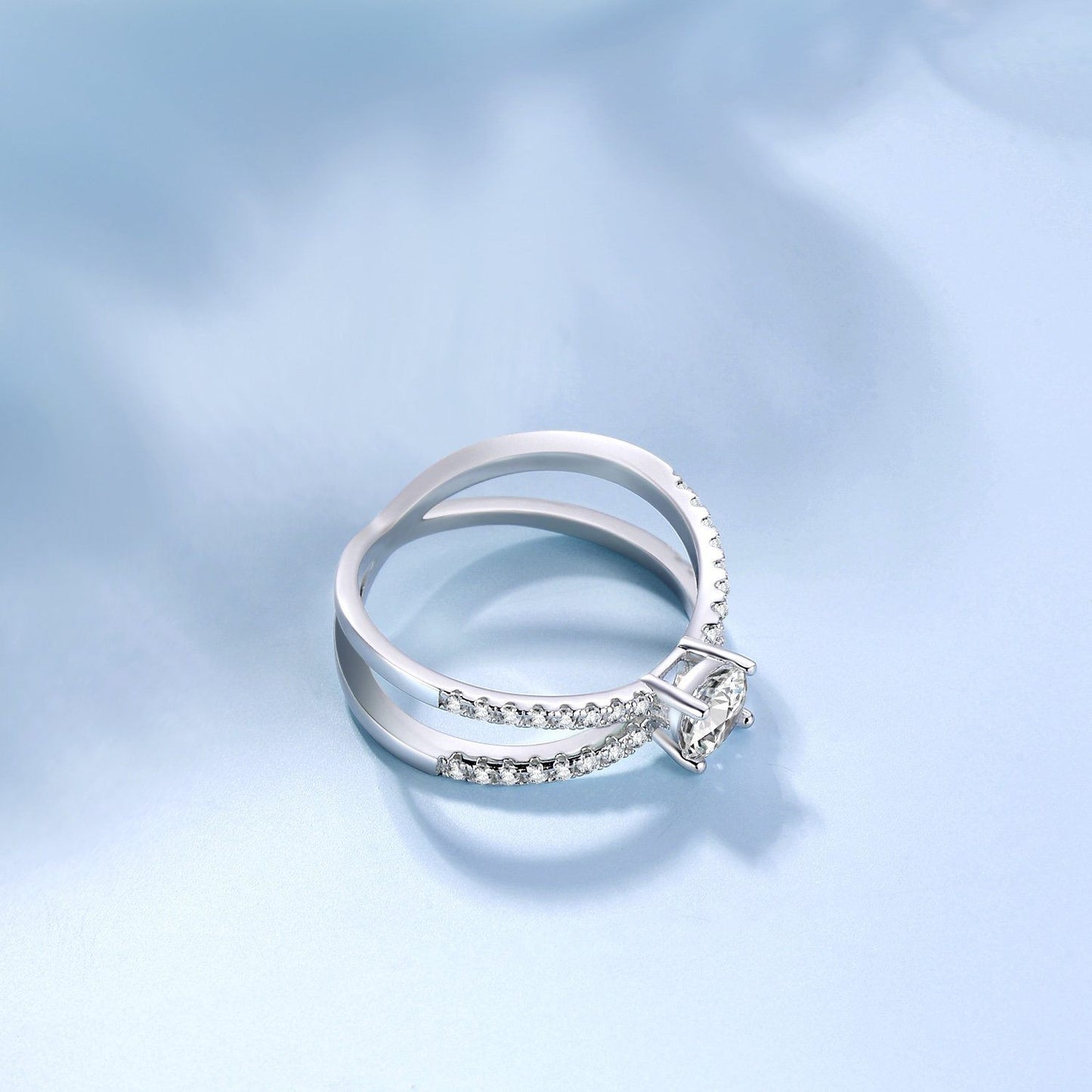 4mm 5A+ Cubic Zirconia 925 Sterling Silver Women's Ring - Promise Rings