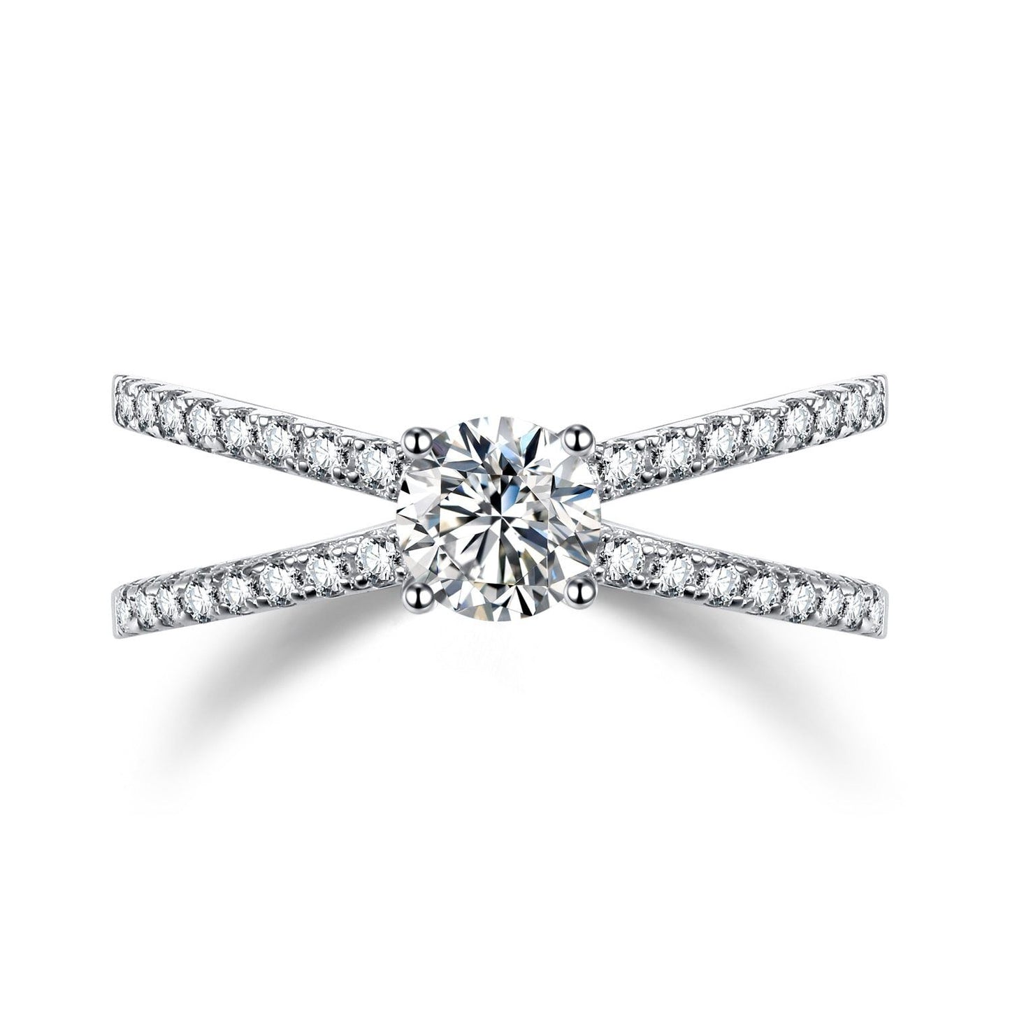 4mm 5A+ Cubic Zirconia 925 Sterling Silver Women's Ring - Promise Rings