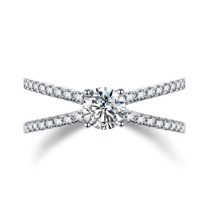 4mm 5A+ Cubic Zirconia 925 Sterling Silver Women's Ring - Promise Rings