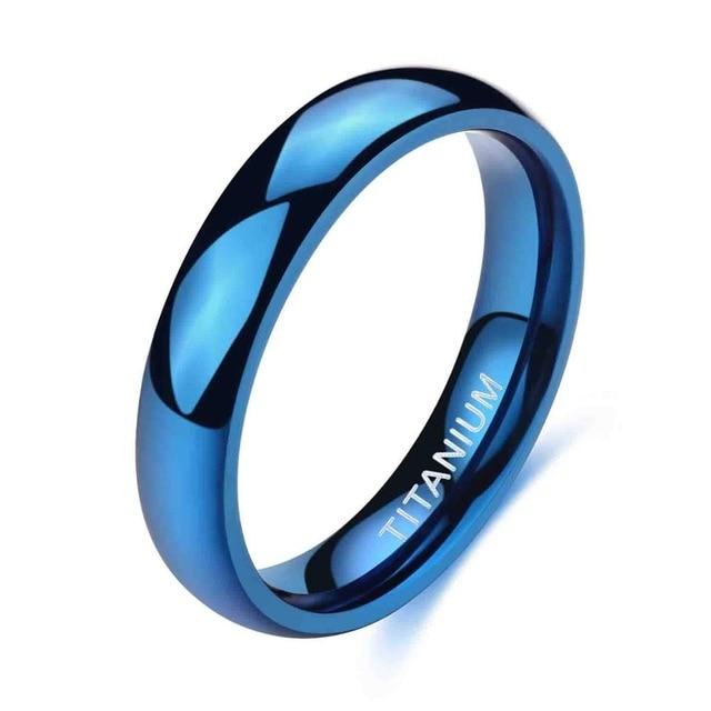 4mm Simple Light-Weight Titanium Unisex Rings (5 Colors)