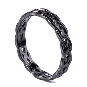 4mm Celtic Trinity Knot Eternity 925 Sterling Silver Womens Ring