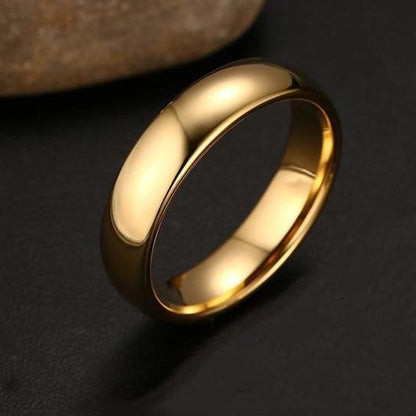 4mm/6mm Luxury High Polished Gold Color Couples Rings