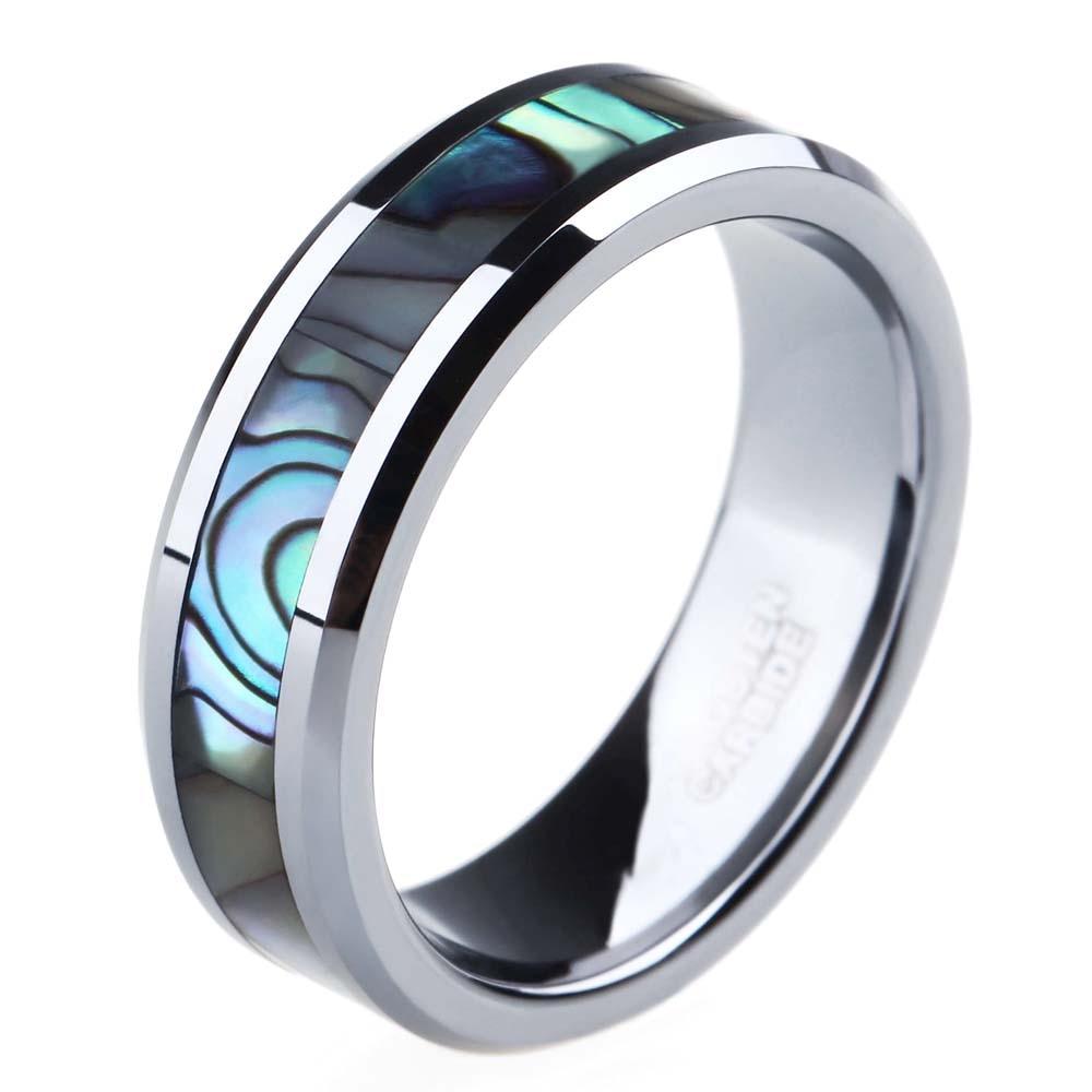 6mm & 8mm Luxury Abalone Shell Couples Rings