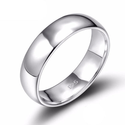 6mm 925 Sterling Silver Unisex Ring