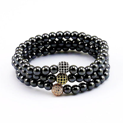 6mm Hematite Stone Bracelet (3 Styles) - Bracelets