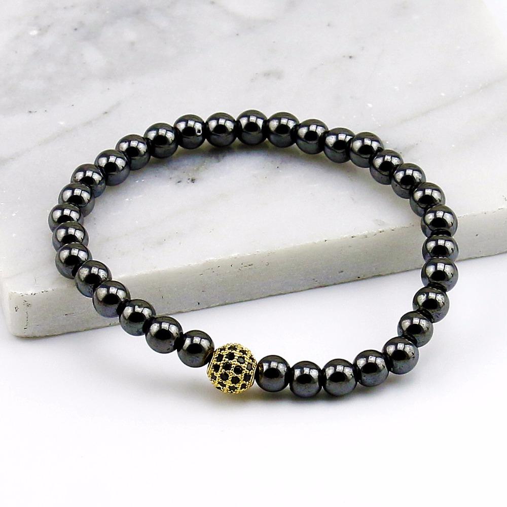 6mm Hematite Stone Bracelet (3 Styles) - Bracelets