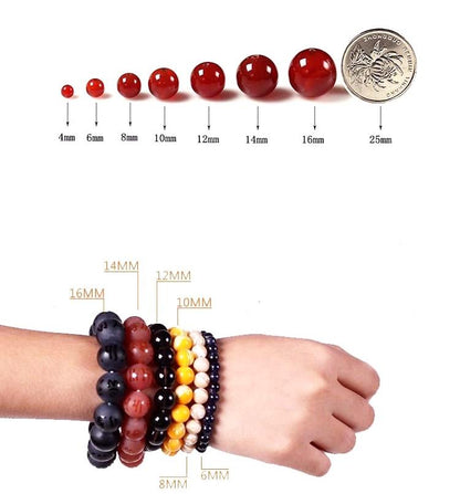 6mm Hematite Stone Bracelet (3 Styles) - Bracelets