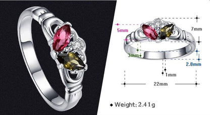 6mm Claddagh 925 Sterling Silver Womens Ring