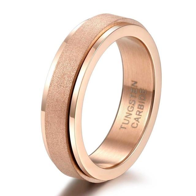 GetUSCart- King Will Intertwine 8mm Spinner Ring Gold Stainless Steel  Fidget Ring Anxiety Ring for Men with Curb Chain Inlay 10.5