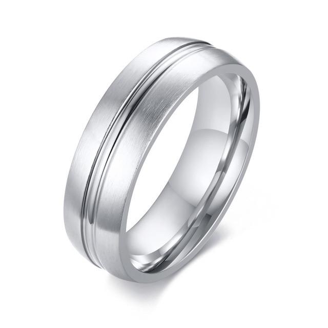 Brushed Tantalum Thin Blue Line Ring | Element Ring Co