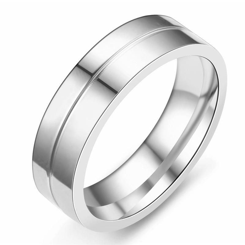 6mm/8mm Romantic Stainless Steel Couple Rings (2 colors)