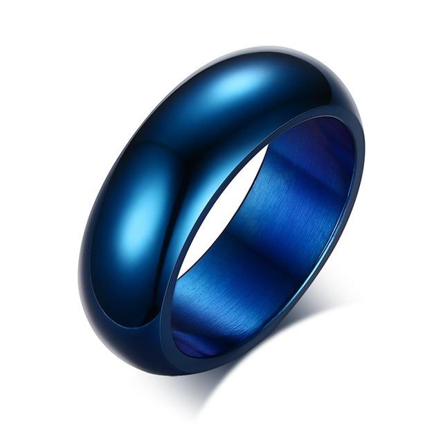 7mm Dome Arc Stainless Steel Unisex Ring (5 Colors)