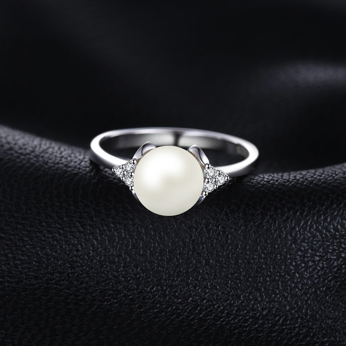 8mm Freshwater Cultured Pearl 925 Sterling Silver Women's Ring - Promise Rings