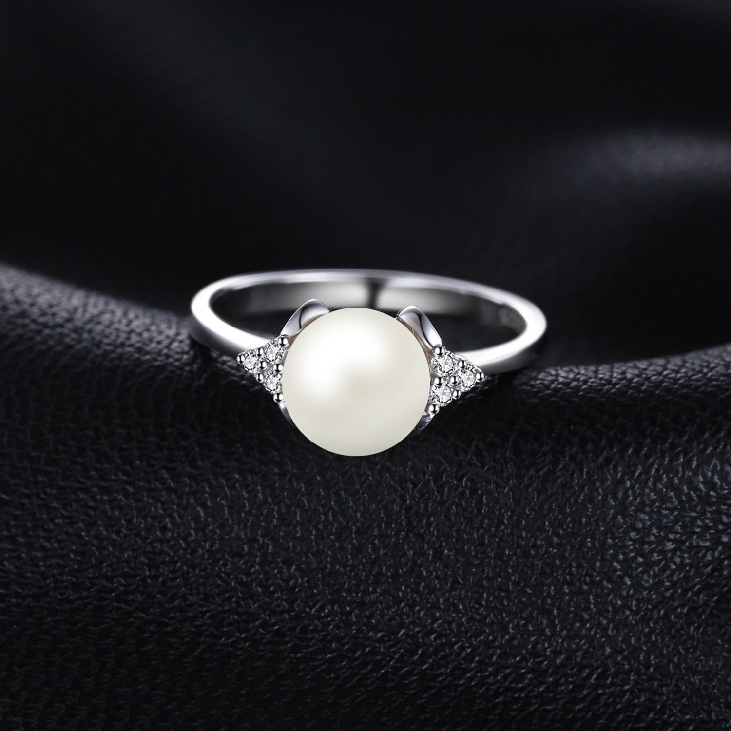 8mm Freshwater Cultured Pearl 925 Sterling Silver Women's Ring - Promise Rings