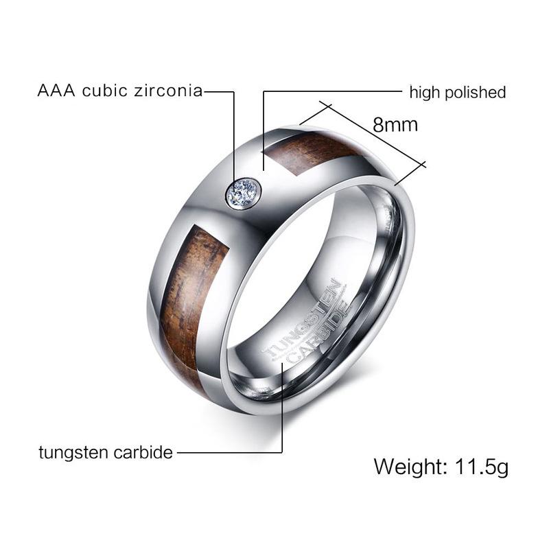 CUBIC ZIRCONIA - Ring for Men (Steel Colour) , Luxury Thick Solid Tita –  THE MEN THING