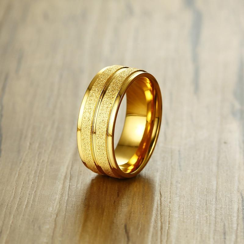 8mm Golden Sand Surfaces Tungsten Unisex Ring
