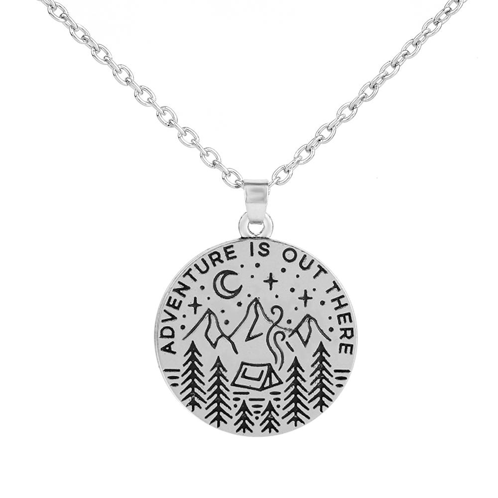 Adventure Is Out There Silver Necklace - Necklaces