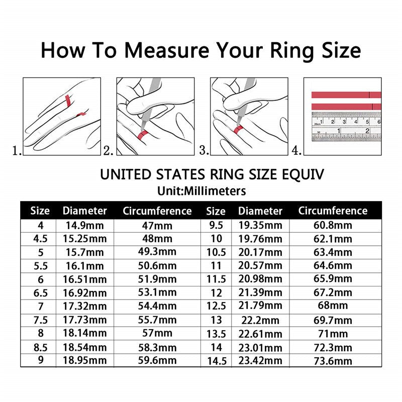 Mens Ring Size Chart