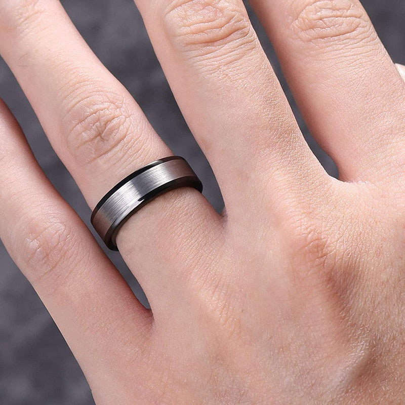 6mm Brushed Tungsten Unisex Ring (2 colors)