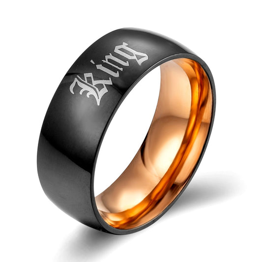 8mm Her King & His Queen Tungsten Couples Rings