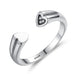 Large Hearts Adjustable Ring - Bronze