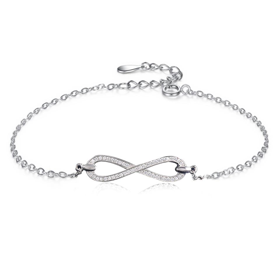 Infinity Knot 925 Sterling Silver Bracelet - Bracelets