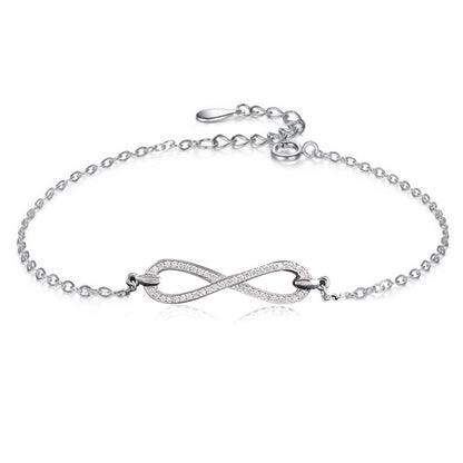 Infinity Knot 925 Sterling Silver Bracelet - Bracelets