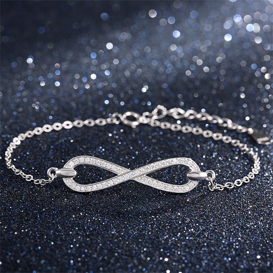 Infinity Knot 925 Sterling Silver Bracelet - Bracelets