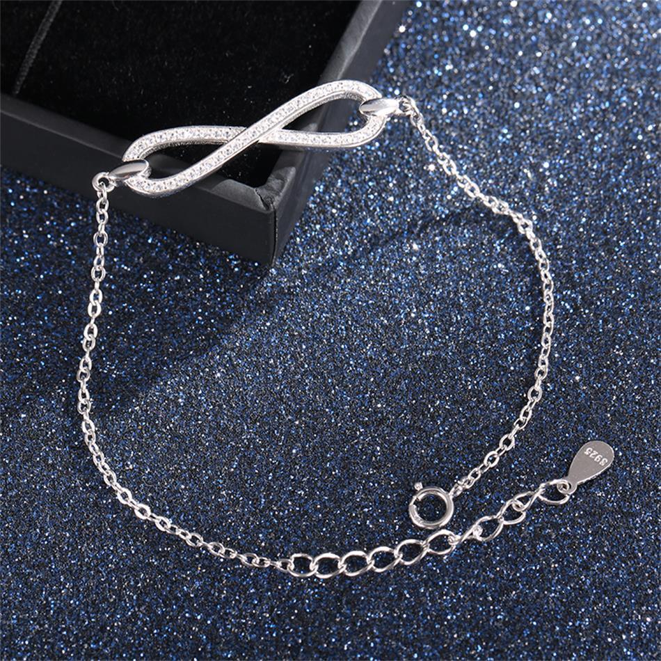 Infinity Knot 925 Sterling Silver Bracelet - Bracelets