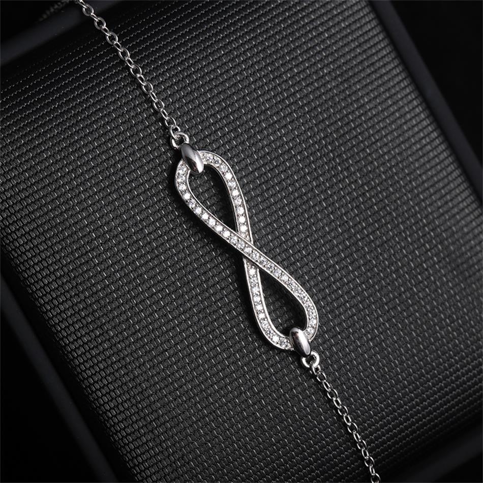 Infinity Knot 925 Sterling Silver Bracelet - Bracelets