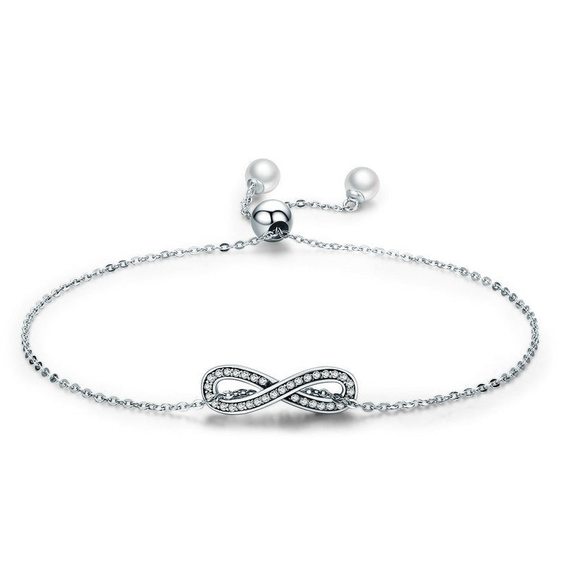 Infinity Love Sterling Silver Bracelet - Bracelets