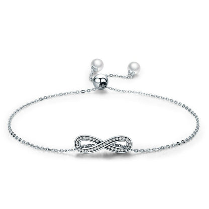 Infinity Love Sterling Silver Bracelet - Bracelets