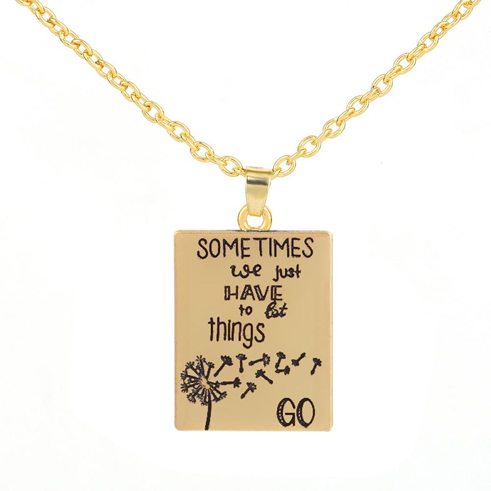 Let Things Go Gold Necklace - Necklaces