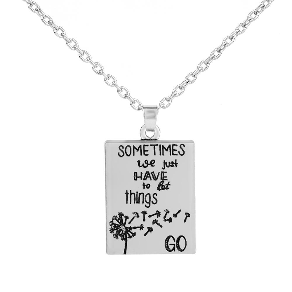 Let Things Go Silver Necklace - Necklaces